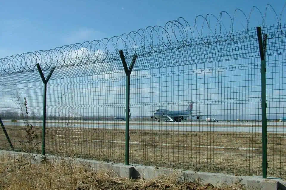 Airport perimeter fence